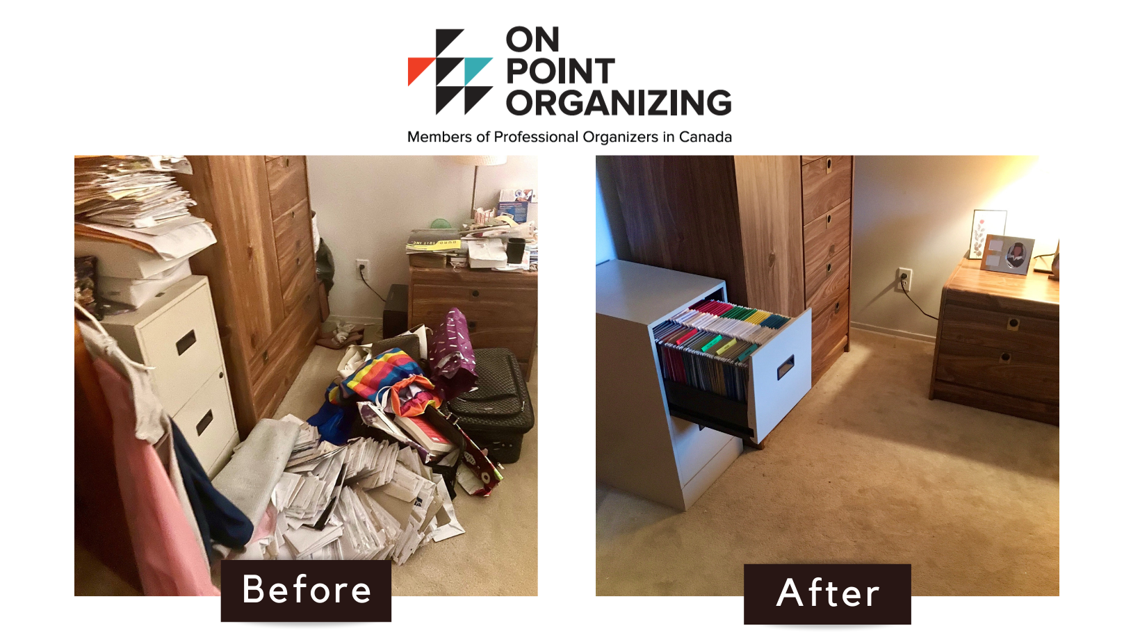 On Point Organizing Before AND After Shot